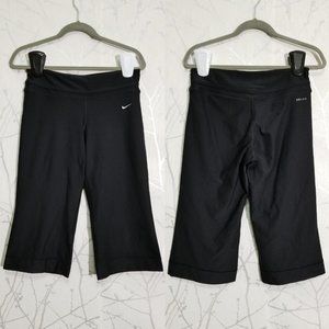 Nike Dri Fit Black High Rise Straight Leg Crop